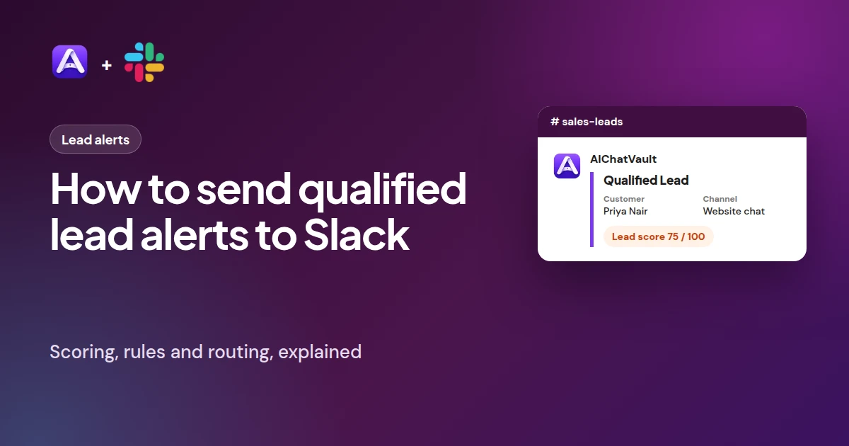 How to Send Qualified Lead Alerts to Slack: Scoring and Routing Guide
